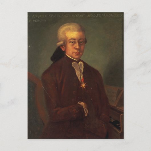 Portret van Wolfgang Amadeus Mozart 2 Briefkaart (Voorkant)