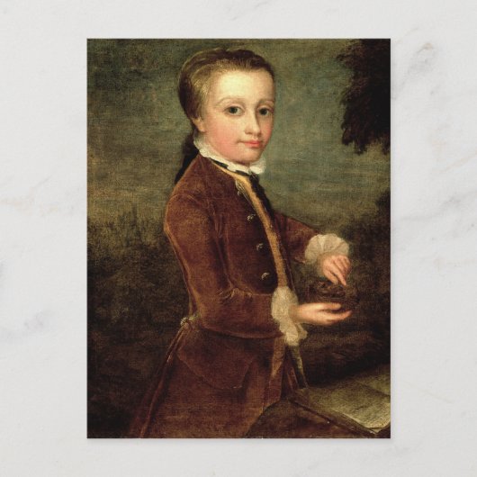 Portret van Wolfgang Amadeus Mozart Briefkaart (Voorkant)