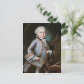 Portret van Wolfgang Amadeus Mozart Briefkaart (Staand voorkant)
