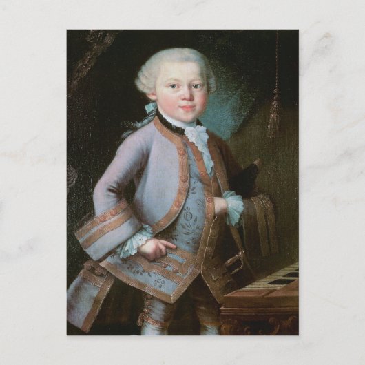 Portret van Wolfgang Amadeus Mozart Briefkaart (Voorkant)