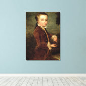 Portret van Wolfgang Amadeus Mozart Canvas Afdruk (Insitu (Houten vloer))