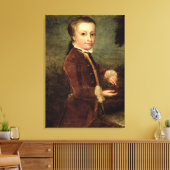 Portret van Wolfgang Amadeus Mozart Canvas Afdruk (Insitu (Woonkamer))