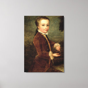 Portret van Wolfgang Amadeus Mozart Canvas Afdruk
