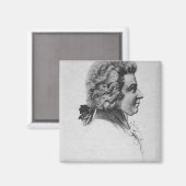 Portret van Wolfgang Amadeus Mozart Magneet (Voorkant / Achterkant)