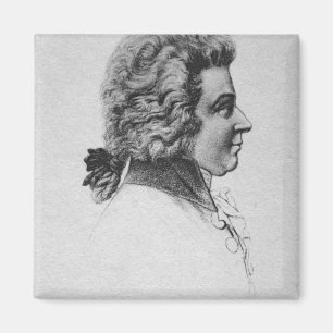 Portret van Wolfgang Amadeus Mozart Magneet