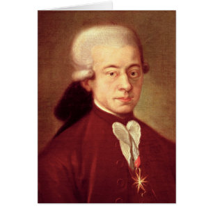 Portret van Wolfgang Amadeus Mozart na 1770