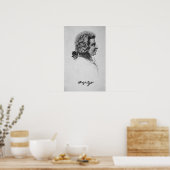 Portret van Wolfgang Amadeus Mozart Poster (Keuken)