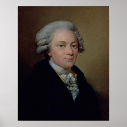 Portret van Wolfgang Amadeus Mozart Poster (Voorkant)
