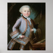 Portret van Wolfgang Amadeus Mozart Poster (Voorkant)