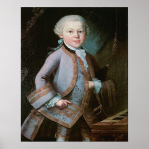 Portret van Wolfgang Amadeus Mozart Poster