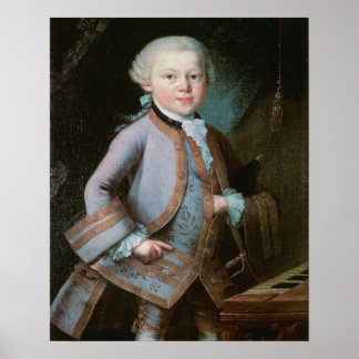 Portret van Wolfgang Amadeus Mozart Poster