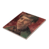 Portret van Woman Madame Tanguy, Vincent van Gogh Tegeltje (Zijkant)