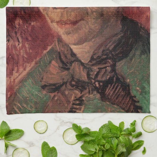 Portret van Woman Madame Tanguy, Vincent van Gogh Theedoek (Gevouwen)