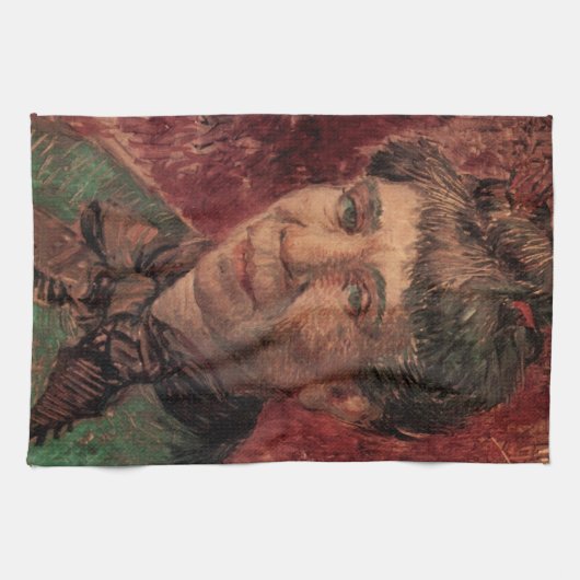 Portret van Woman Madame Tanguy, Vincent van Gogh Theedoek (Horizontaal)