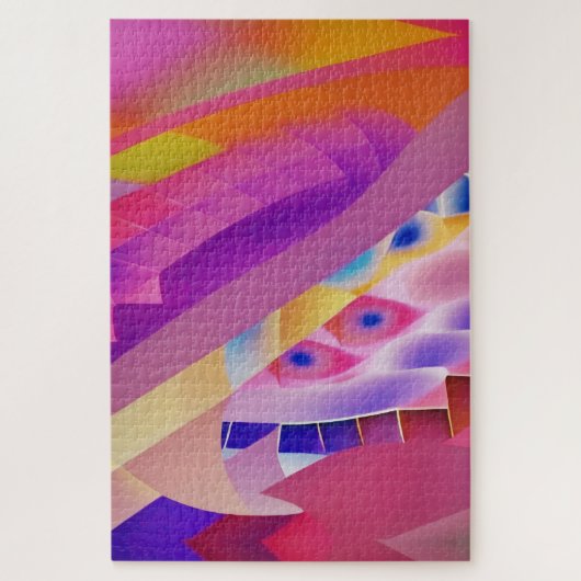 Portret van Wombott - Abstracte Ken Gage Kunst Legpuzzel (Verticaal)