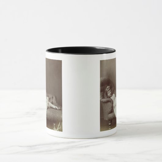 Portret van Xie Kitchin (albumineverdruk) Mok (Midden)