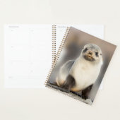 Portret van zeehondjong op het strand planner (Display)