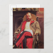 Portret van Zesar Kjui, 1890 Briefkaart (Voorkant / Achterkant)