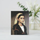 Portret van zigeunermeisje briefkaart (Staand voorkant)