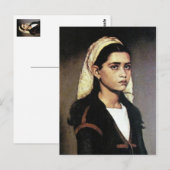 Portret van zigeunermeisje briefkaart (Voorkant / Achterkant)