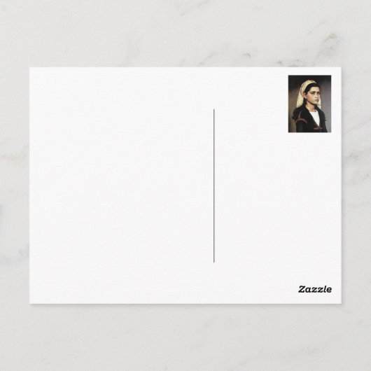 Portret van zigeunermeisje briefkaart (Achterkant)