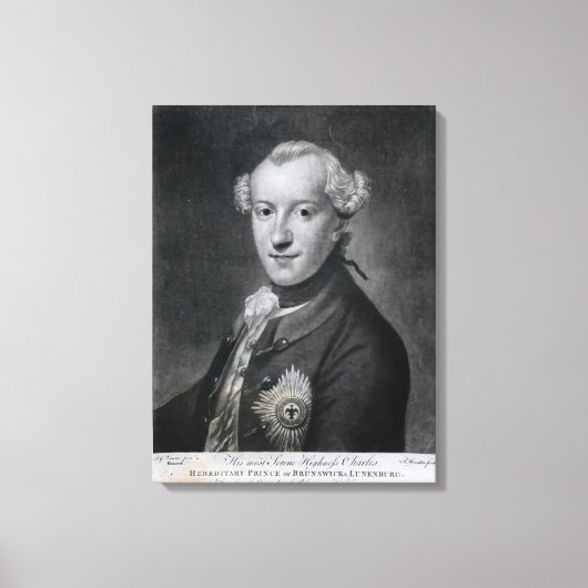 Portret van Zijne Hoogheid Charles Canvas Afdruk (Voorkant)