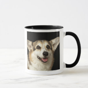 Portret van zwarte, bruine en witte Corgi Mok