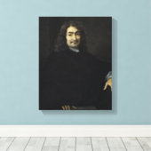 Portret, vermoedelijk Rene Descartes Canvas Afdruk (Insitu (Houten vloer))