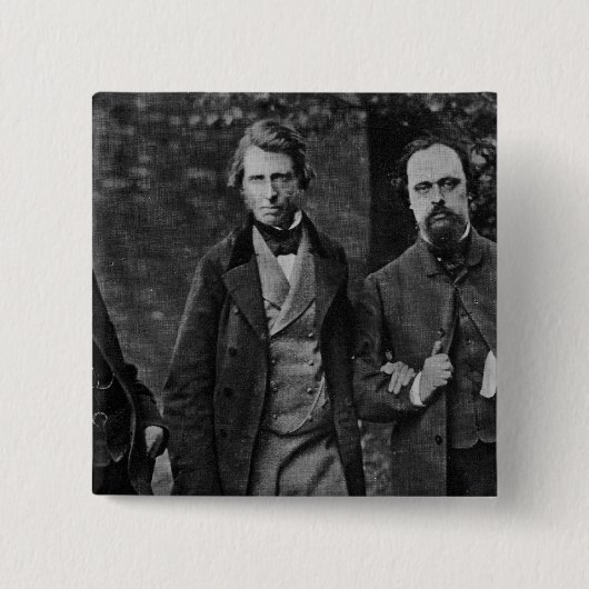 portret vierkante button 5,1 cm (Voorkant)