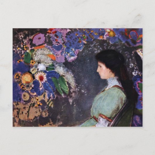 Portret Violette Heymann van Odilon Redon Briefkaart (Voorkant)