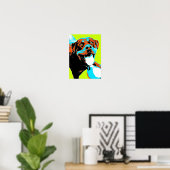 Portret voor Bright en Fun Rottweiler Poster (Thuiskantoor)