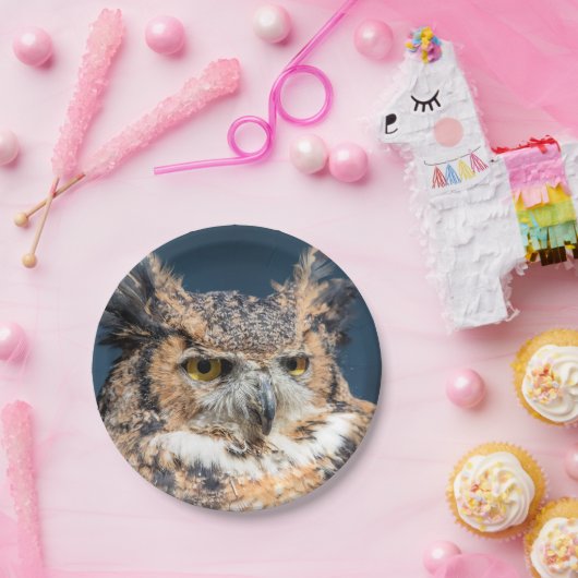 Portret voor grote paarden papieren bordje (Feest)