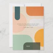 Portret voor kleurrijke moderne vormen feestdagenkaart (Achterkant)