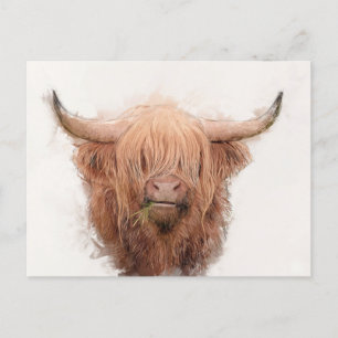 Portret voor Koe op het hoogste punt Feestdagenkaart