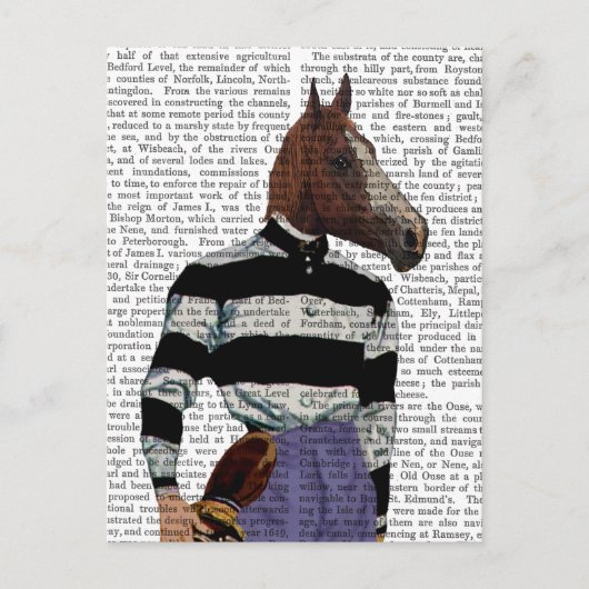 Portret voor paardenraces met jockey briefkaart (Voorkant)