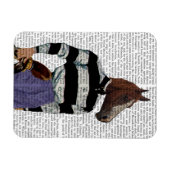Portret voor paardenraces met jockey magneet (Horizontaal)