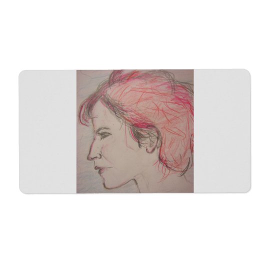 portret voor rotsmeisje etiket (Voorkant)