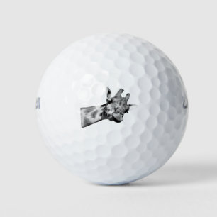 Portret voor zwarte en witte Giraffe Golfballen