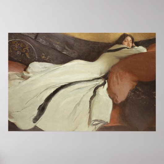  portret vrouw schilderij klassieke kunst poster (Voorkant)