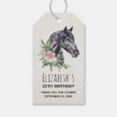 Portret Waterverf Birthday Cadeaulabel (Voorkant)