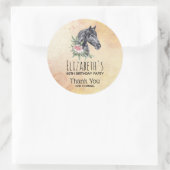 Portret Waterverf Birthday Ronde Sticker (Tas)