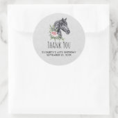 Portret Waterverf Birthday Ronde Sticker (Tas)