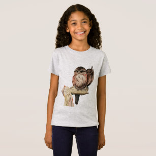 Portret Waterverf Owl Siblings T-shirt