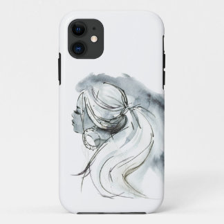 portret waterverf vrouw, Case-Mate iPhone case