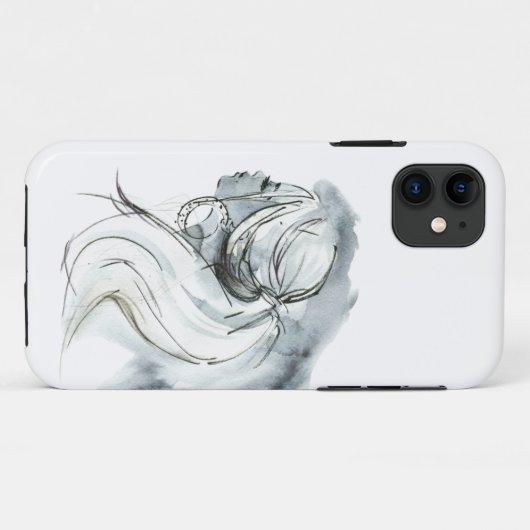 portret waterverf vrouw, Case-Mate iPhone case (Achterkant (horizontaal))