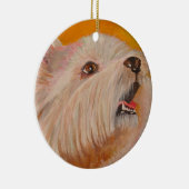 Portret West Highland White Terrier Keramisch Ornament (Rechts)