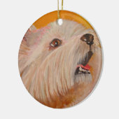 Portret West Highland White Terrier Keramisch Ornament (Links)