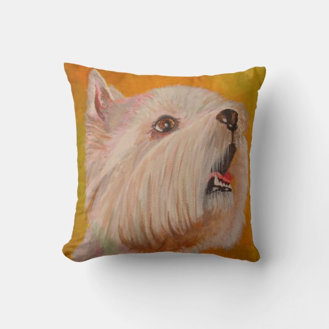 Portret West Highland White Terrier Kussen (Voorkant)