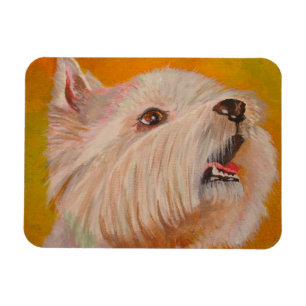 Portret West Highland White Terrier Magneet