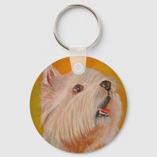 Portret West Highland White Terrier Sleutelhanger
